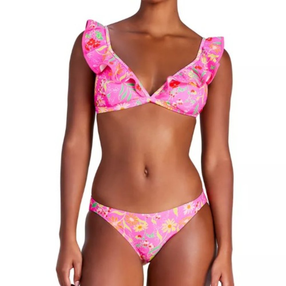 HOST PIC🌸kate spade ruffle v neck swimsuit med🦩bum large top 🌸
